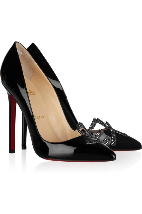 Lyst Christian Louboutin Sex 120 Patent Leather Pumps In Black