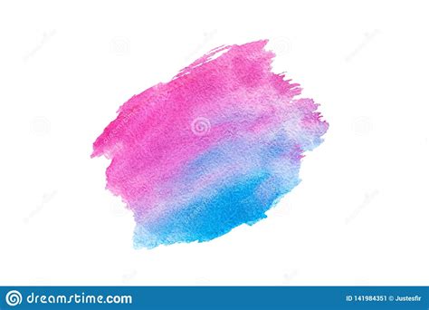 Pink And Blue Watercolor Painting Brush Stroke Abstract Background