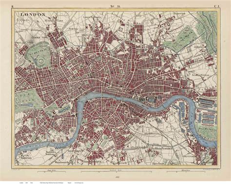 Old Map Of London 1846 Heck Old Map Reprint Old Maps