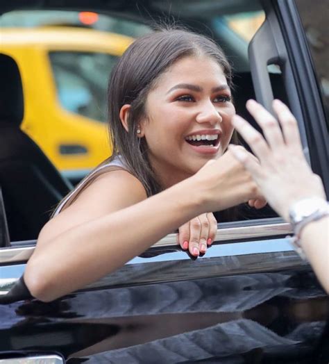 Zendaya Greets Some Of Her Fans From Her Car 16 Gotceleb