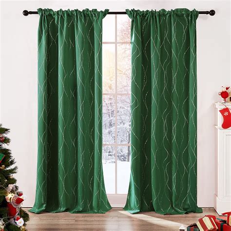 Blackout Foil Printed Wave Dots Patterned Curtain Thermal Stylish