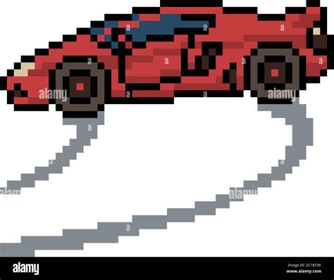 Vector Pixel Art Sport Car Isolated Cartoon Stock Vector Image And Art