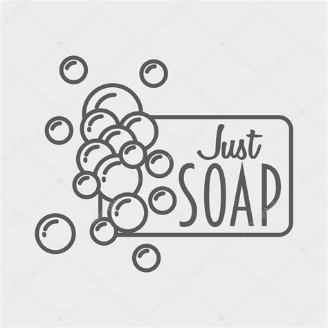 Soap Logo Badge Or Label Design Template With Foam Stock Vector Image