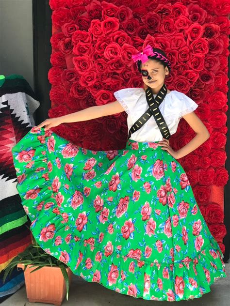 Mexican Skirt Only One Size Handmade Beautiful Frida Kahlo Etsy