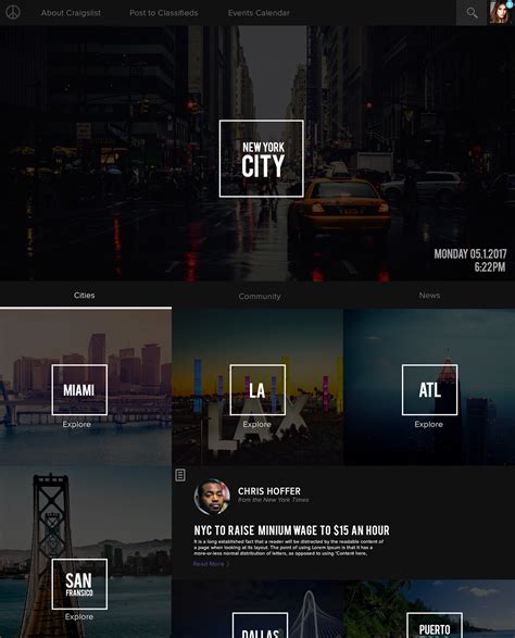 The New Craigslist on Behance