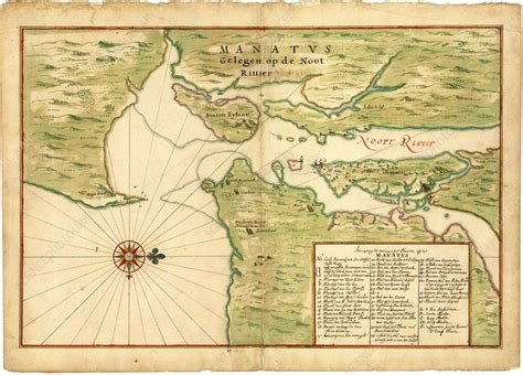 Map Of New York Bay 1670 Stock Image C0291144 Science Photo Library