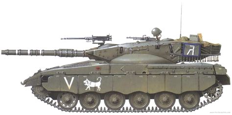 Idf Merkava Mkii Tank Drawings Dimensions Figures Download