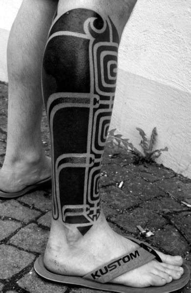 60 Tribal Leg Tattoos For Men Cool Cultural Design Ideas