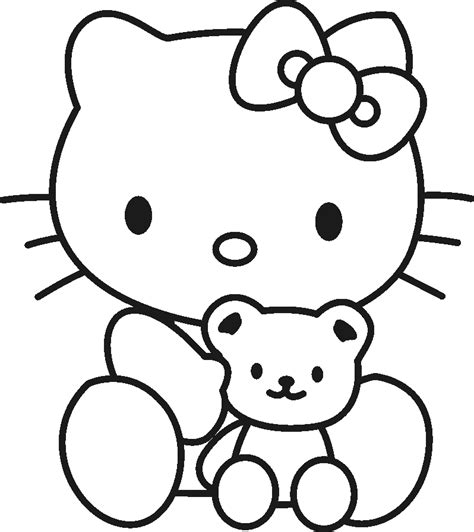 Free Coloring Pages For Kids Hello Kitty Coloring Sheet