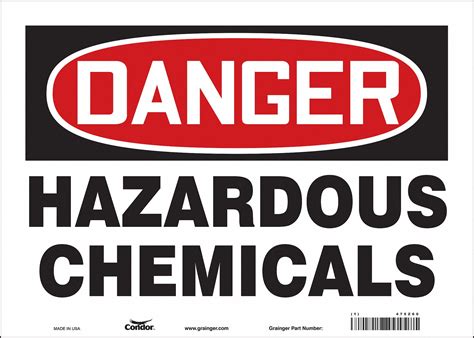 Condor Chemical Sign Sign Format Traditional Osha Hazardous Chemicals