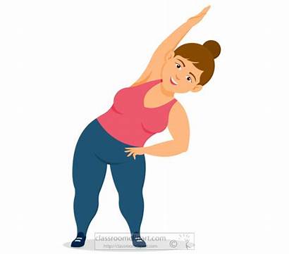 Exercise Clipart Stretching Workout Woman Aerobics Overweight