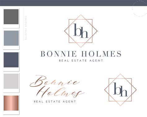 Bonnie Holmes Real Estate Branding Logo Design Package