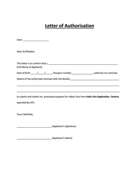 Online visa application complete partially filled form. Letter Of Authorisation For India Visa Application Form ...