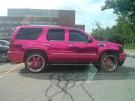 This Hot Pink Chrome Cadillac Escalade Mildlyinteresting