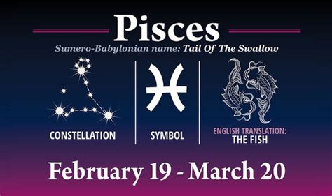 Pisces Zodiac And Star Sign Dates Symbols And Meaning For Pisces