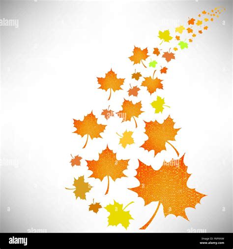 Falling Autumn Leaves Stock Vector Image And Art Alamy