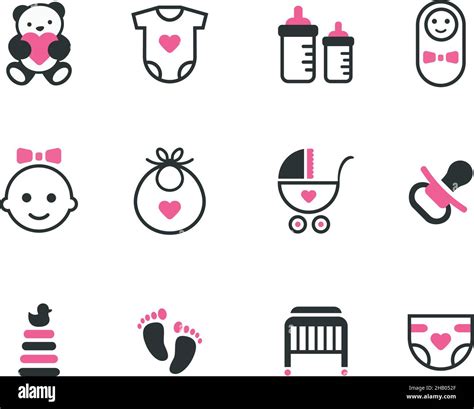 Baby Icons Vector Icons Set Stock Vector Image And Art Alamy