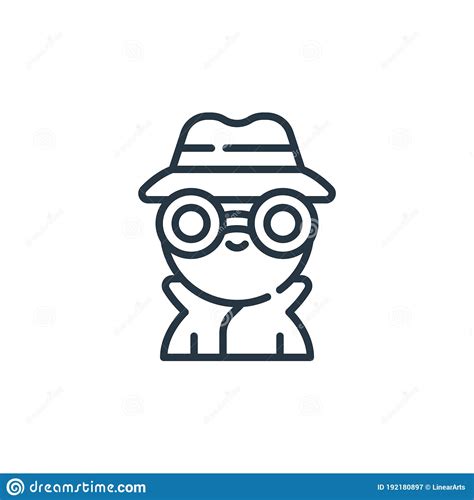 Incognito Icon Vector From Cyber Security Concept Thin Line