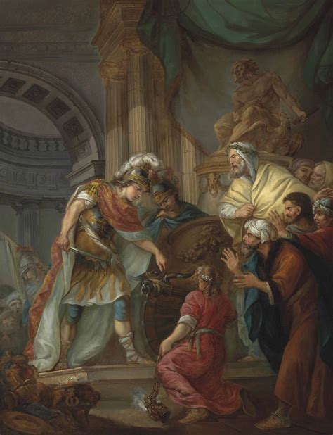 French School 18th Century Alexander Cutting The Gordian Knot