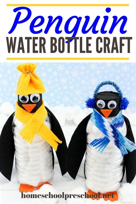 How To Make A Water Bottle Penguin Craft For Kids Penguin Crafts