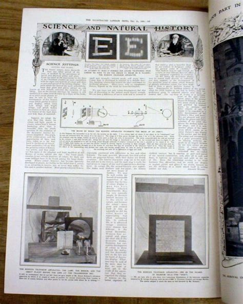 1909 Illust Newspaper Earliest Report Invention Of Television W Photos