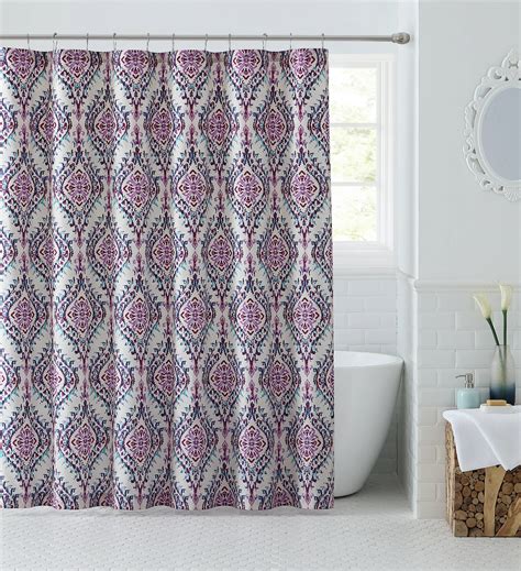 Lyndon Damask Shower Curtain 72x72 Purple