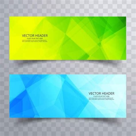 Abstract Web Banner Design Background Or Header Templates With Polygon