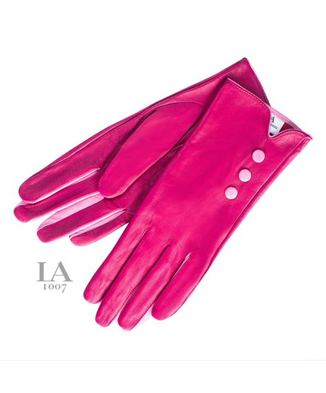 Promo Price Fuchsia Women Leather Gloves Pink Lambskin Gloves Etsy