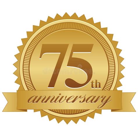 75th Anniversary Seal Stock Vector Image Of Illustration 16584846