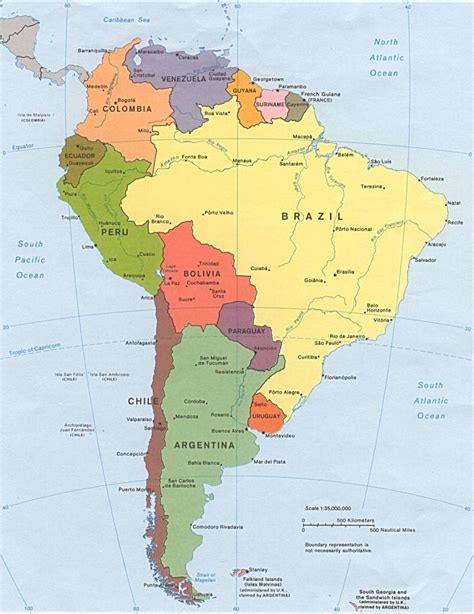 El Continente Americano Desde Norte Centro Y América Del Sur Está En