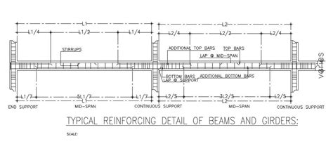 The Layout Of The Beam Detail Presented In This Autocad Drawing File Images