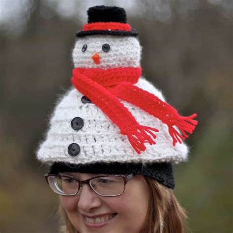 Light Me Up Snowman Hat Free Crochet Pattern Nanas Crafty Home