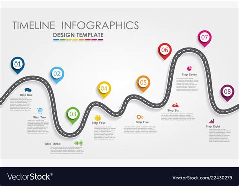 Navigation Roadmap Infographic Timeline Concept Vector Image
