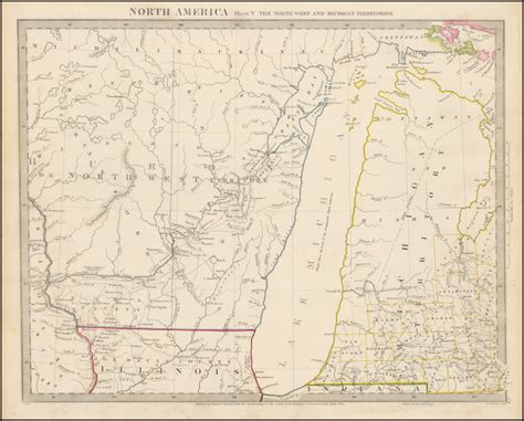 North America Sheet V The North West And Michigan Territories Barry