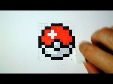 Just relax and enjoy coloring by numbers! How to draw a Pokeball - Easy Pixel Art
