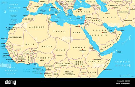 Blank North Africa And Middle East Map Map Of World