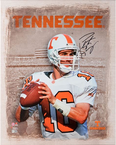 Peyton Manning Tennessee Volunteers Autographed 16 X 20 Stretched