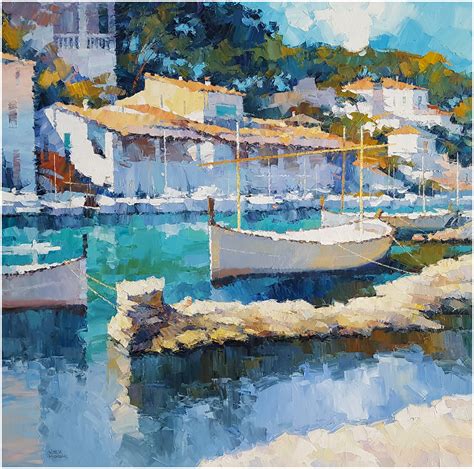 Cala Figuera Xxiq Expressionist Painting For Sale By Alex Hook