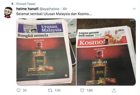 © provided by projek mm cetakan pertama akhbar utusan malaysia dan kosmo! Mula Dijual Hari Ini, Utusan Malaysia & Kosmo 'Bangkit ...