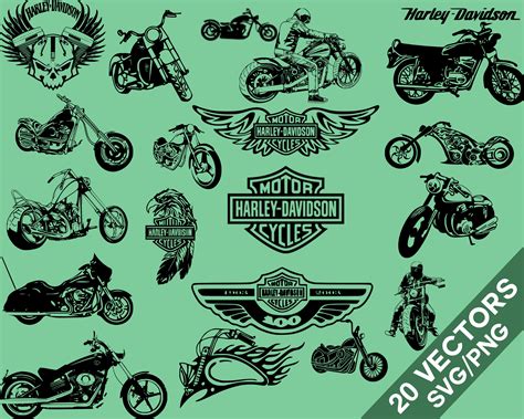 Harley Davidson Pack Svg Png Harley Davidson Clip Art Etsy Israel