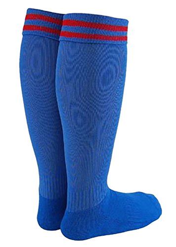 Lian LifeStyle Womens Pair Knee High Sports Socks For Baseball Soccer Lacrosse M L Blue