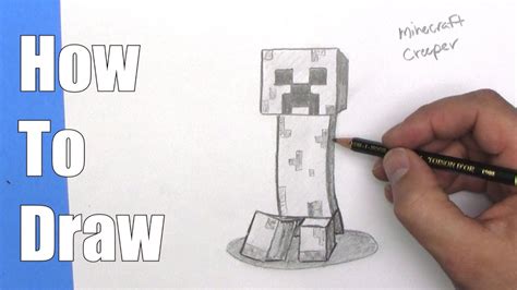 How To Draw A Minecraft Creeper Step By Step Youtube