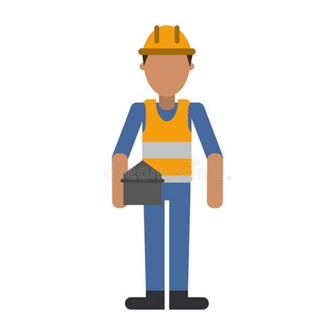 Construction Worker Avatar Stock Vector Illustration Of Industrial