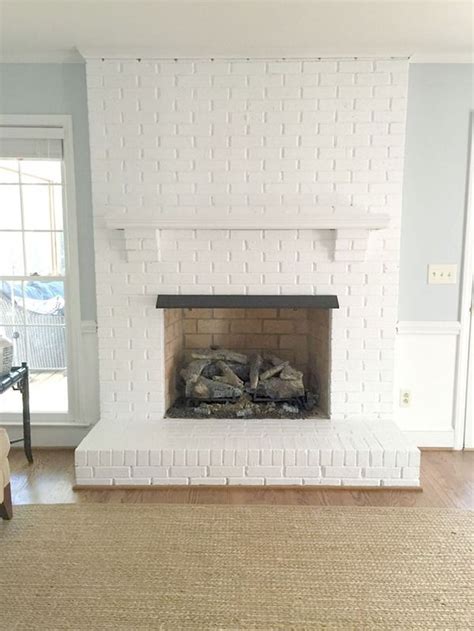 20 White Brick Fireplace With Black Mantle Decoomo
