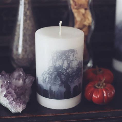 Memento Mori Graveyard Candle In Memorial Doom Candle Etsy