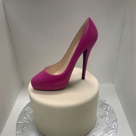 Elegant Cakery Pink High Heel Shoe Cake Topper