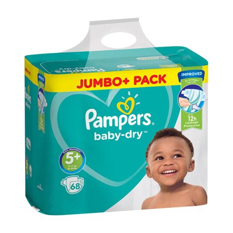 Buy Pampers Baby Dry Size 5 Nappies Jumbo Pack 68 Nappies