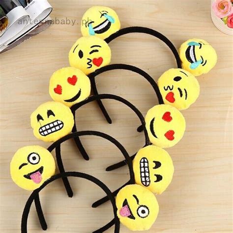 Be Emoji Happy Headbands Party Emoticons Plush Hairband Shopee