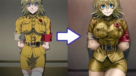Redrawing A Shot Of Police Girl Seras Victoria Hellsing Ultimate Youtube