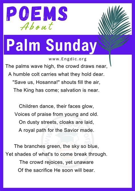 10 Best Poems About Palm Sunday Engdic